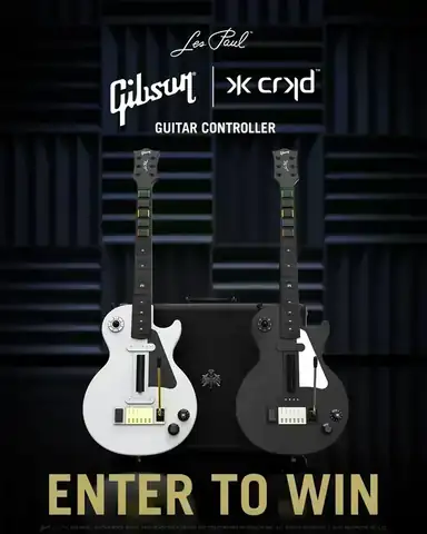 CRKD Guitar Controller Sweepstakes Sorteo CRKD Guitar Controller Sweepstakes con premios de controladores de guitarra CRKD Gibson Les Paul