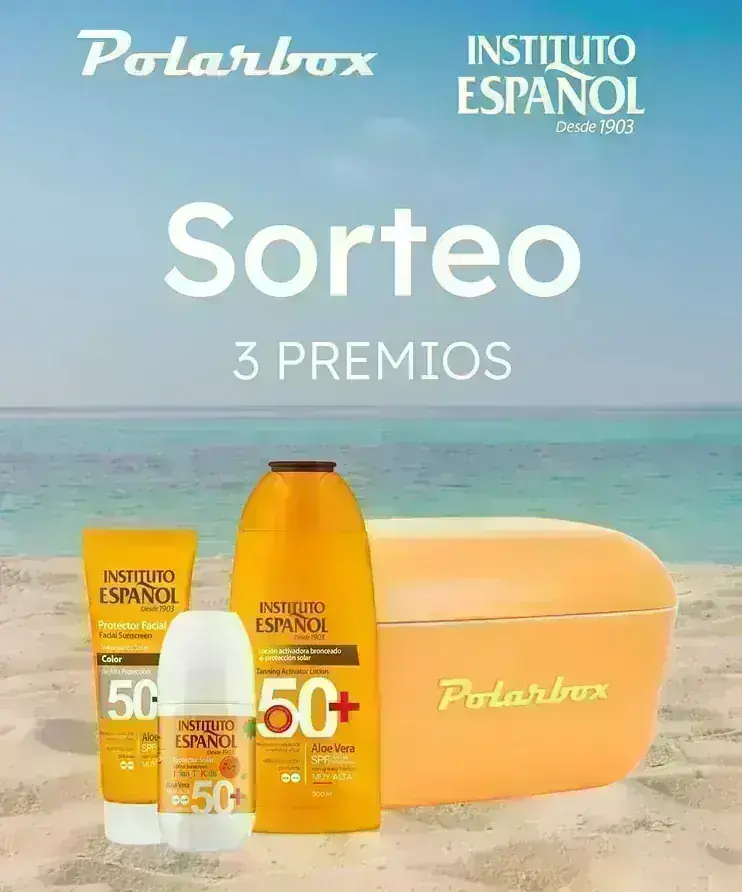 Sorteo de verano de Instituto Español con premio de línea solar completa y nevera Polarbox