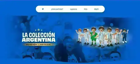 La Colección Argentina Banner de la promoción La Colección Argentina con muñecos Playmobil de la Selección Argentina