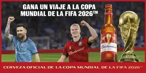 Sorteo Budweiser Mundial 2026 Promoción Budweiser: gana un viaje a la Copa Mundial de la FIFA 2026