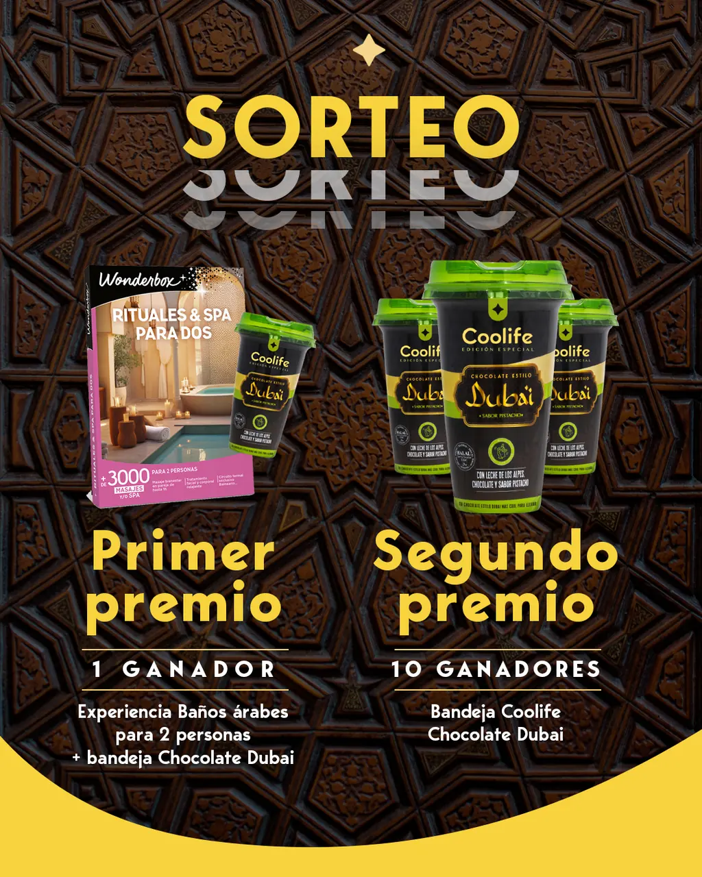 Sorteo Coolife Chocolate Dubái pistacho Sorteo de Coolife Chocolate estilo Dubái sabor pistacho en Instagram