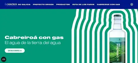 Gana con Cabreiroá Banner de la promoción Gana con Cabreiroá con botella y llamada a participar