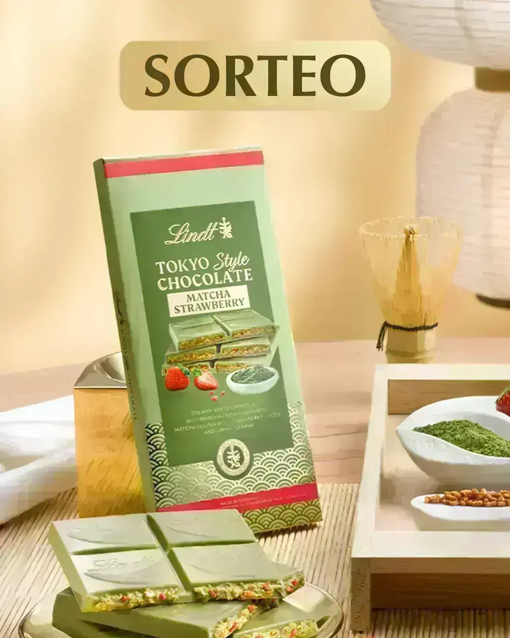 Sorteo Lindt Tokyo Style Chocolate Publicación de Instagram de Lindt España anunciando el sorteo de Lindt Tokyo Style Chocolate