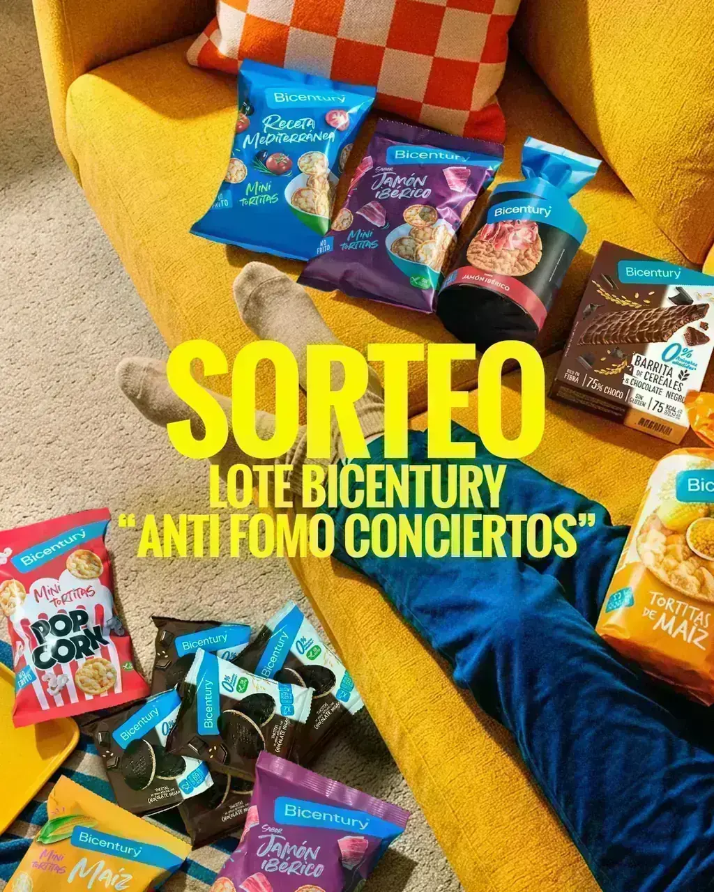 Sorteo lote Bicentury Anti FOMO Conciertos Publicación del sorteo de Bicentury del lote “Anti FOMO Conciertos” en Instagram