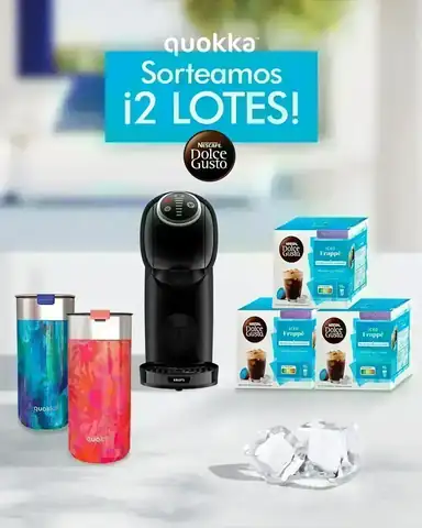 Sorteo NESCAFÉ Dolce Gusto x Quokka Sorteo de NESCAFÉ Dolce Gusto y Quokka con cafetera, botellas térmicas y café Iced Frappé