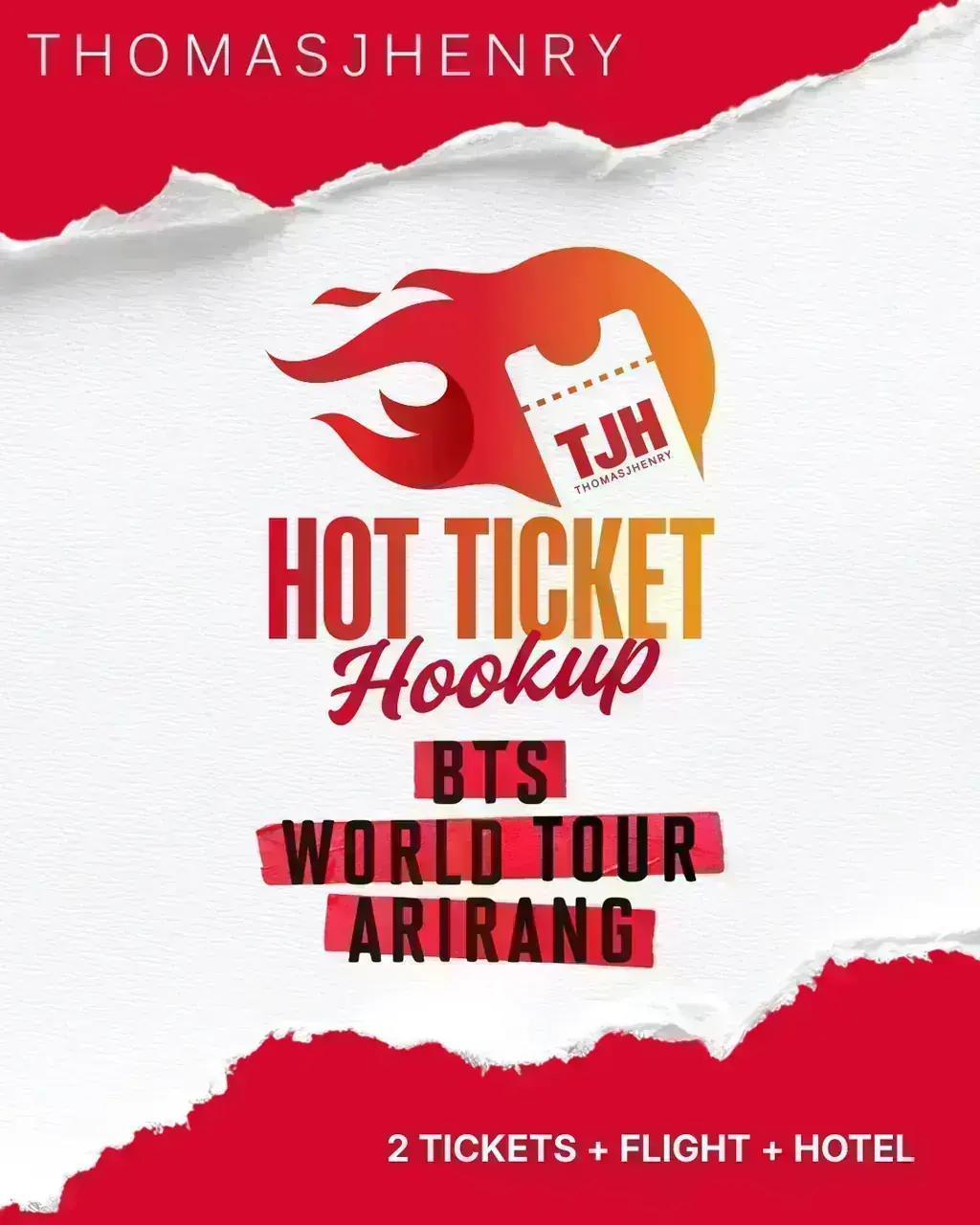 TJH Hot Ticket Hookup: BTS TJH Hot Ticket Hookup BTS giveaway promotional image