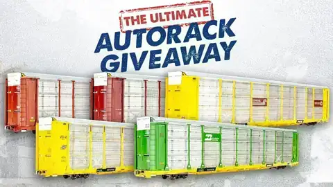 Ultimate Autorack Giveaway (HO Scale) Ultimate Autorack Giveaway banner image featuring an autorack railcar thumbnail