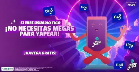 Yapea Libre Contigo Promoción Yapea Libre Contigo: usa Yape con navegación libre en tu línea TIGO