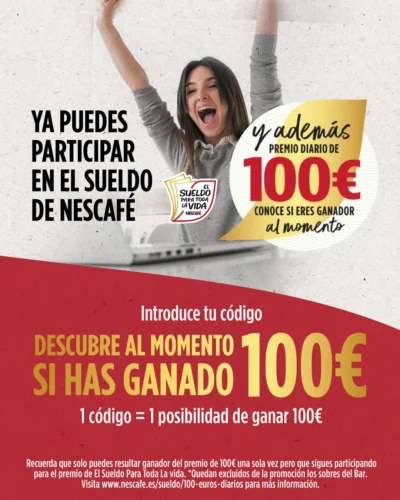 Gana 100 € diarios con NESCAFÉ 2026 · España es