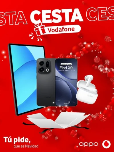Cesta Vodafone: gana smartphone, tablet y auriculares OPPO · Sorteo de Tecnología tecnologia · España es