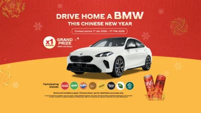 Coca-Cola CNY 2026: Win a BMW 218i in Malaysia · Giveaway for Comida y Bebidas comida-bebidas · Malasia my