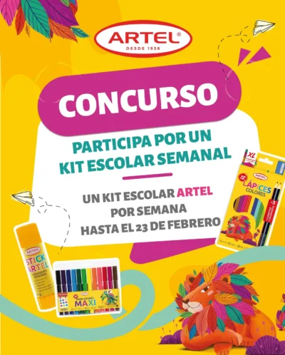 Concurso Artel: gana un kit escolar Artel semanal · Sorteo de Compras compras Educacion educacion · Chile cl