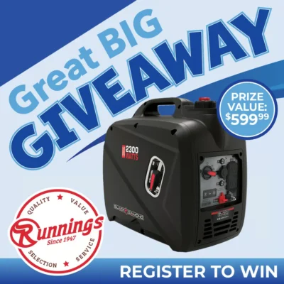 Runnings January Great Big Giveaway: 2300W Generator · Giveaway for Hogar hogar Tecnología tecnologia · Estados Unidos us
