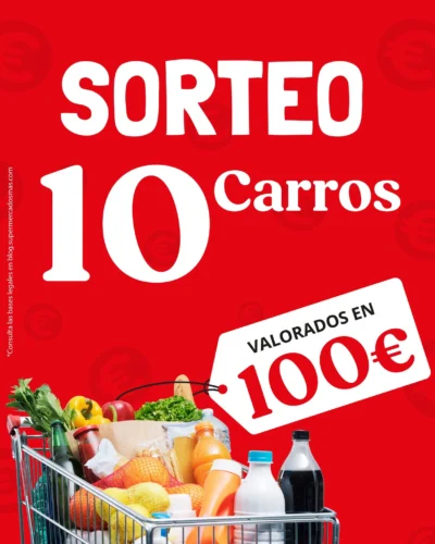 Sorteo de 10 Carros de la Compra de 100€ en Supermercados MAS · Sorteo de Dinero dinero · España es