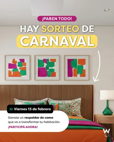 Sorteo de Carnaval Waterplac: Respaldo de Cama · Argentina ar