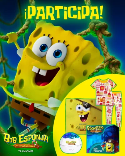Sorteo packs de Bob Esponja: Una Aventura Pirata · Sorteo de Experiencias experiencias Familia familia · España es