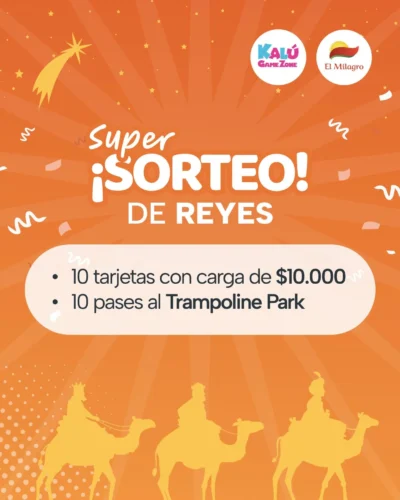Sorteo de Reyes Kalú Game Zone: tarjetas y pases Trampoline Park · Argentina ar
