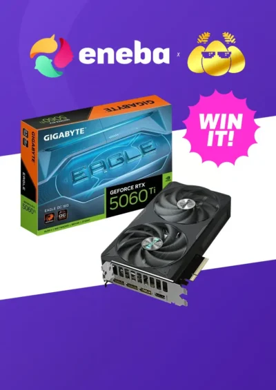 Webones x Eneba Giveaway: Win a Gigabyte RTX 5060 Ti GPU · Giveaway for Gaming gaming Tecnología tecnologia · Internacional internacional