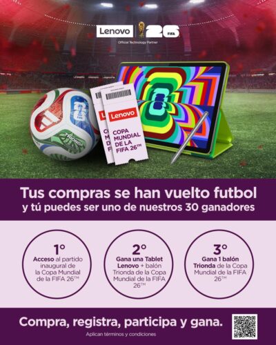 Tus compras se han vuelto Futbol con Lenovo · Sorteo de EVENT TICKET event-ticket PROMO-PACK · México mx