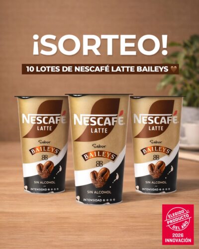 Sorteo Nescafé Latte Sabor Baileys Elegido Producto del Año 2026 · Sorteo de FOOD-BOX food-box PROMO-PACK promo-pack · España es