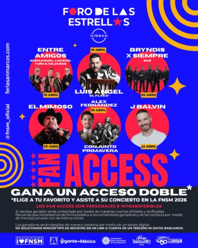 Sorteo Fan Access Foro de las Estrellas Nissan – FNSM 2026 · Sorteo de CONCERT-TICKET concert-ticket EVENT TICKET · México mx