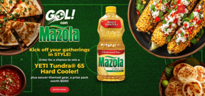Gol con Mazola: Kick off Your Gatherings in Style · Giveaway for PROMO-PACK promo-pack · Estados Unidos us