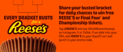 Campaña Reese’s March Madness® Bracket Busting · Sorteo de CASH cash FLIGHT flight · Estados Unidos us