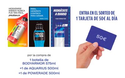 Promoción Hidratación Regalos Fantásticos · Sorteo de GIFT-CARD gift-card VOUCHER voucher · España es