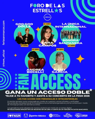 Gana un Fan Access para la Feria Nacional de San Marcos 2026 · Sorteo de CONCERT-TICKET concert-ticket EVENT TICKET · México mx