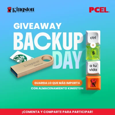 Giveaway Backup Day Kingston y PCEL · Sorteo de GADGET gadget GIFT-CARD gift-card · México mx