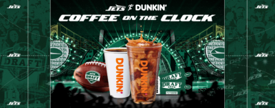 Jets/Dunkin’ Trip to Draft Sweepstakes · Giveaway for COFFEE-MACHINE coffee-machine FLIGHT flight · Estados Unidos us