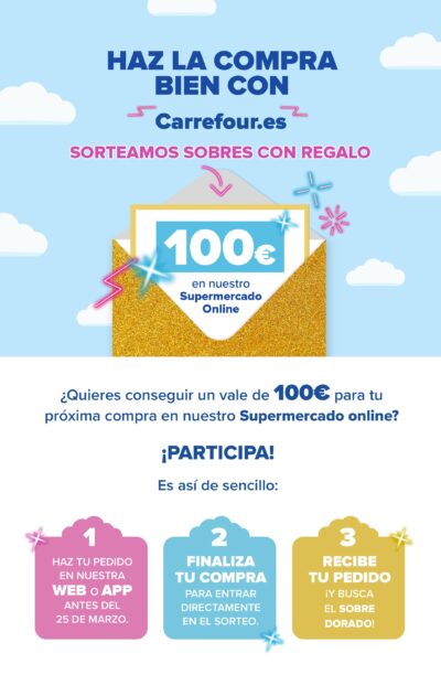 Sobres Dorados Carrefour Online · Sorteo de COUPON coupon STORE-CREDIT store-credit · España es