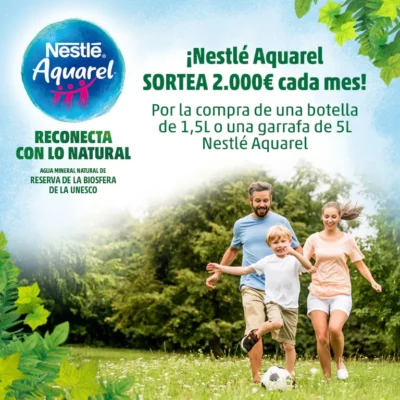 Gana 2.000€ cada mes con Nestlé Aquarel · España es