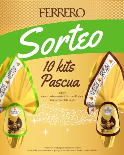 Sorteo Pascua de Oro Ferrero Rocher · Sorteo de FOOD-BOX food-box PROMO-PACK promo-pack · España es