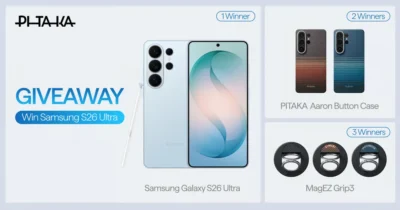 Win a Samsung Galaxy S26 Ultra with PITAKA · Giveaway for GADGET gadget SMARTPHONE smartphone · Internacional internacional